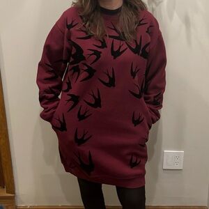 Alexander McQueen Sparrow Long Sleeve Dress